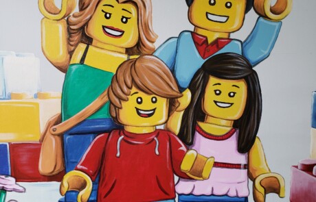 lego family mural painting