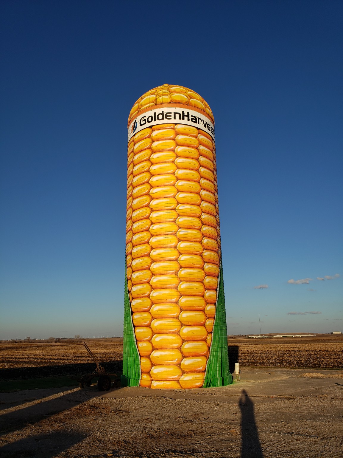 Corn Silo Advertisement Mural ster City, Iowa Free Sky Studios
