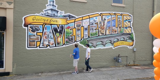 postcard mural painting fayetteville tennessee