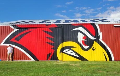 Illinois State University Farm Redbird Logo Painting