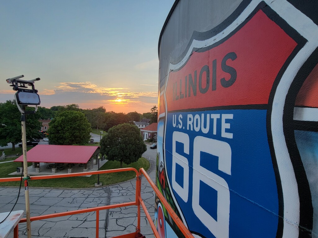 Retro Pinball mural Mclean Illinois