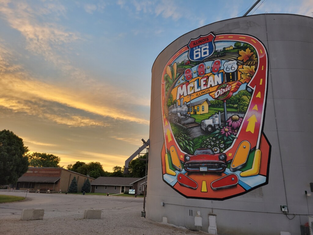 Retro Pinball mural Mclean Illinois