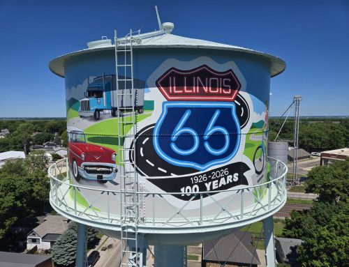 McLean Illinois Route 66 Water Tower Mural