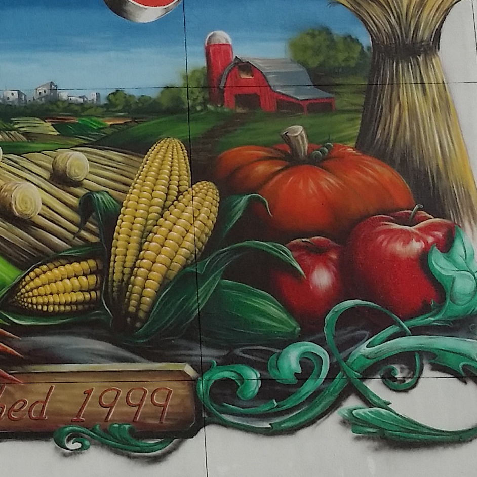 farmers market mural downtown springfield illinois mural painter troy freeman freesky studios