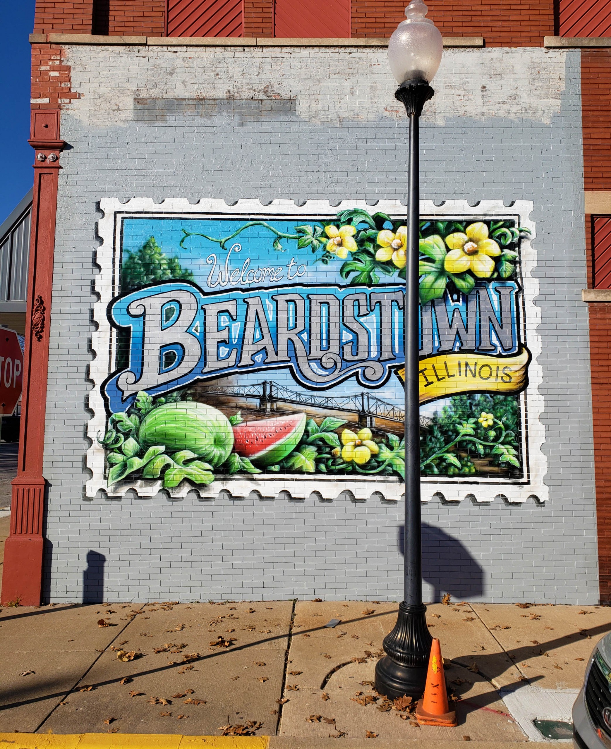 postcard mural painting troy freeman freesky studios