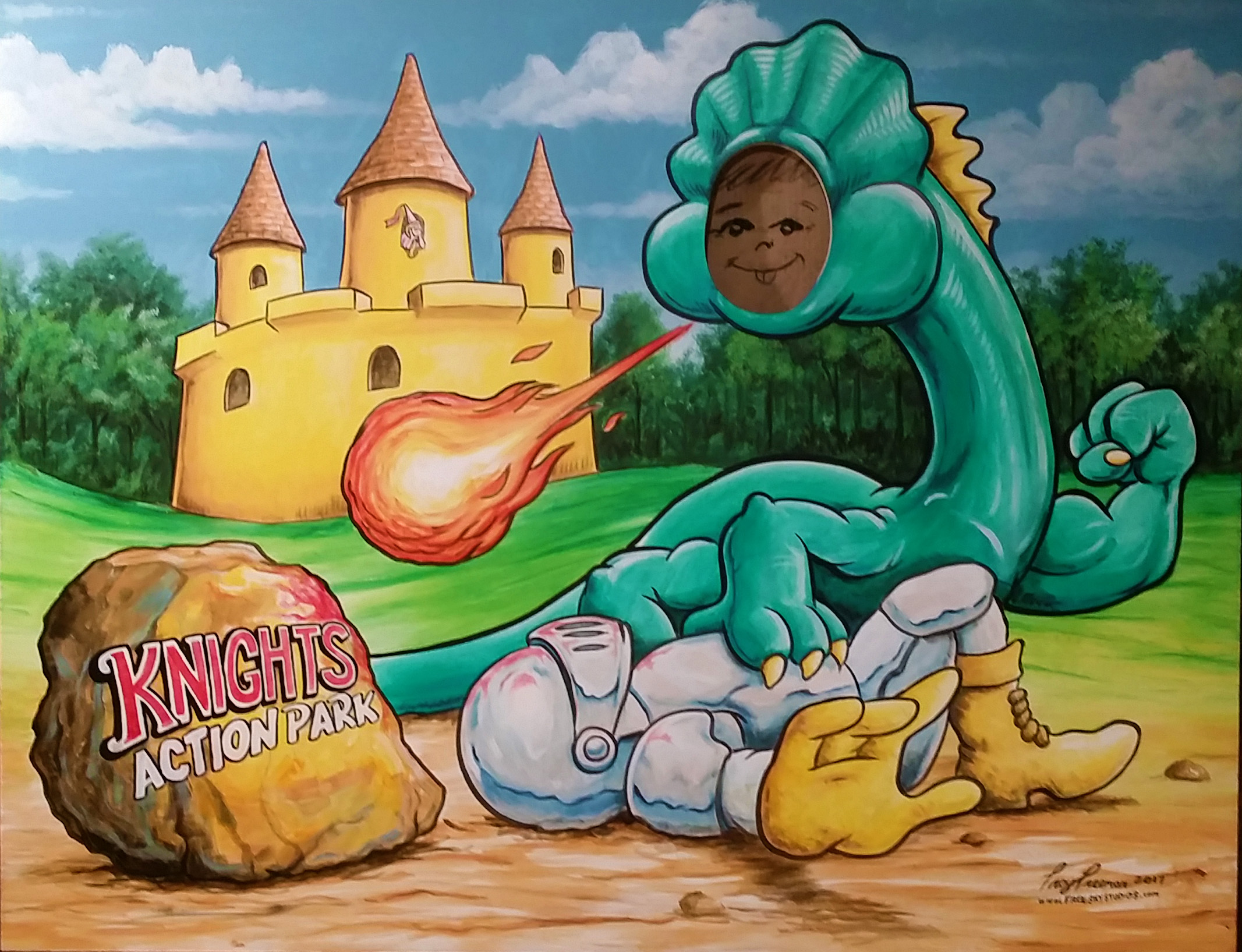 dragon photo board for amusement park