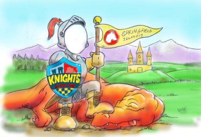 photo board concept art for knights action park