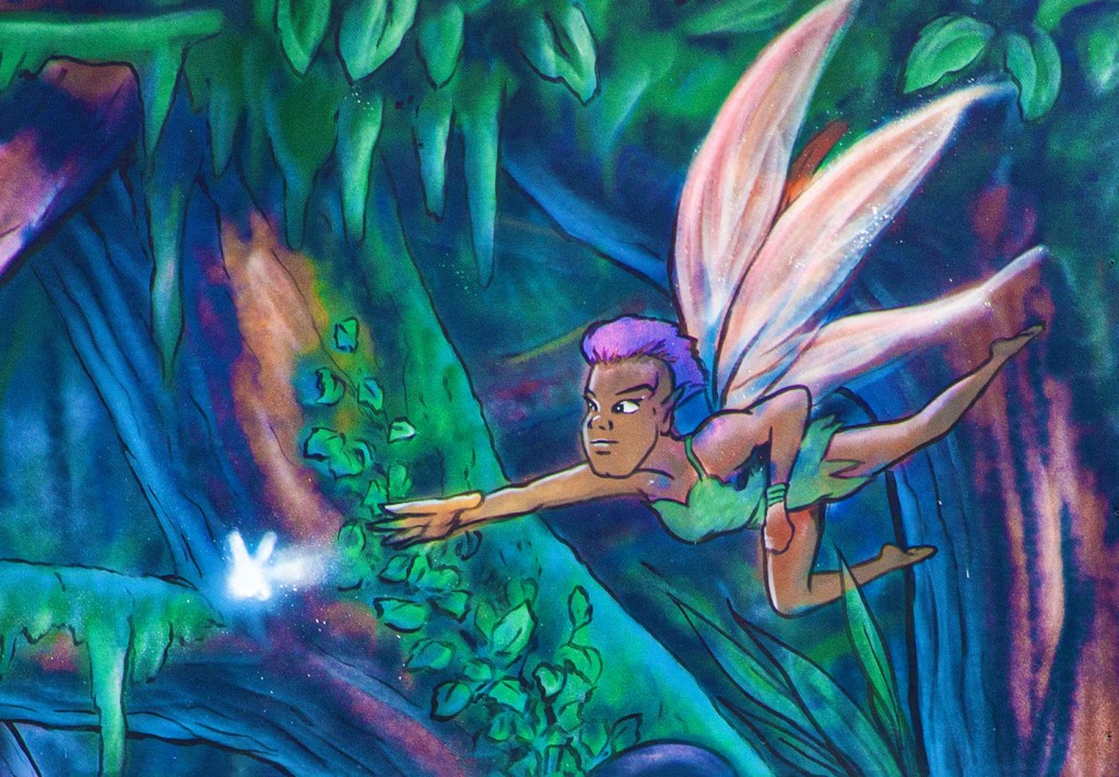 penny lane mural detail warrior fairy