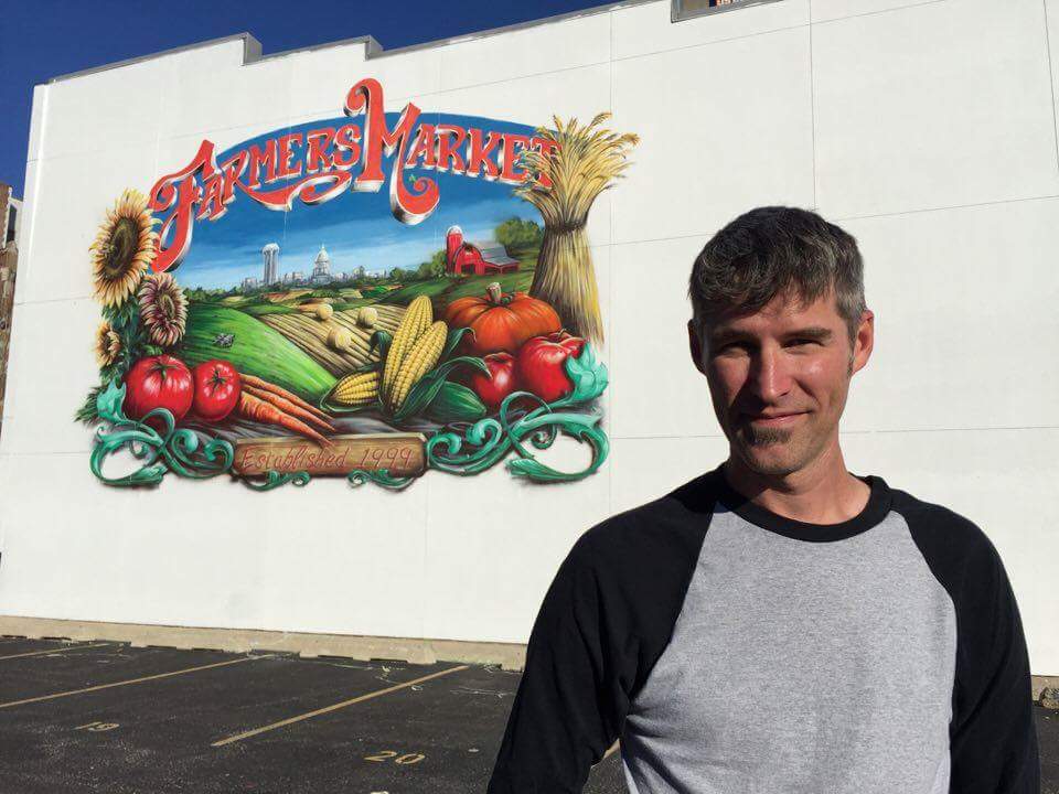 farmers market mural downtown springfield illinois mural painter troy freeman freesky studios