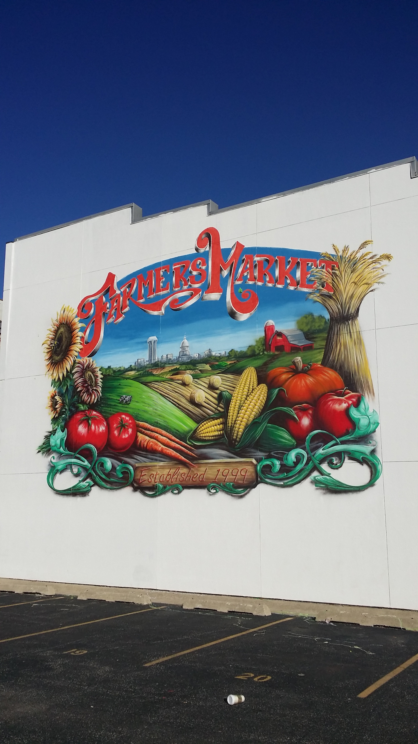 farmers market mural downtown springfield illinois mural painter troy freeman freesky studios